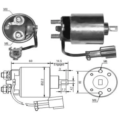Solenoid Switch, starter (46023)
