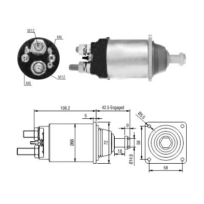 Solenoid Switch, starter (46254)