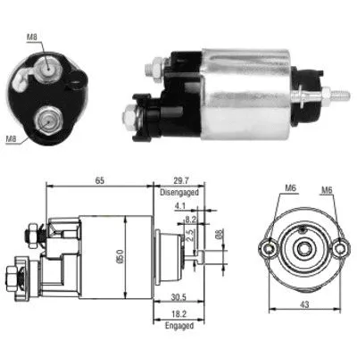 Solenoid Switch, starter (46163)