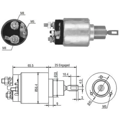 Solenoid Switch, starter (46103)