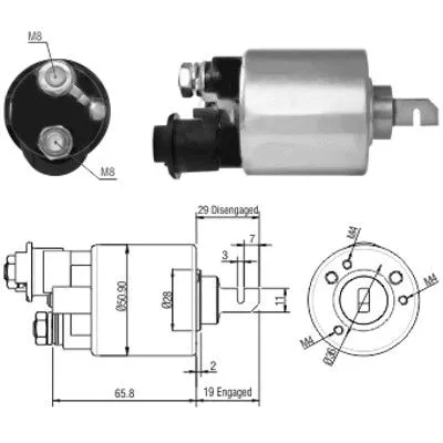 Solenoid Switch, starter (46140)