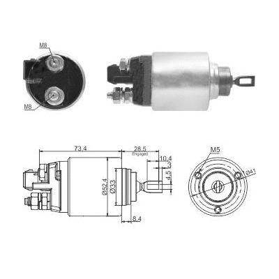 Solenoid Switch, starter (46309)