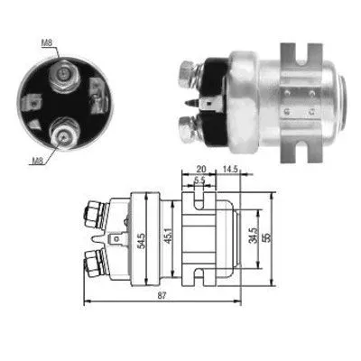 Solenoid Switch, starter (46001)
