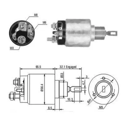 Solenoid Switch, starter (46064)