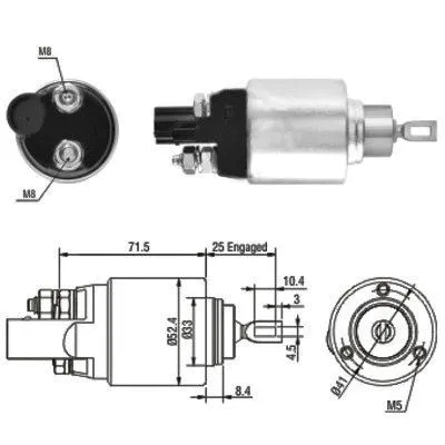 Solenoid Switch, starter (46132)