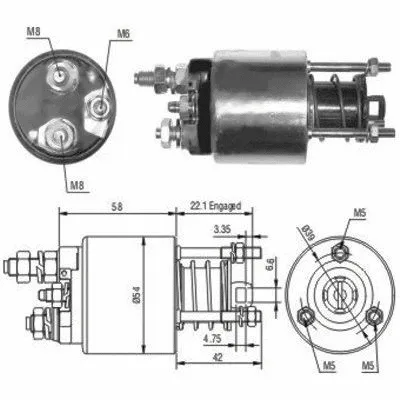 Solenoid Switch, starter (46077)