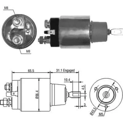 Solenoid Switch, starter (46066)