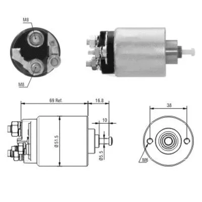 Solenoid Switch, starter (46104)