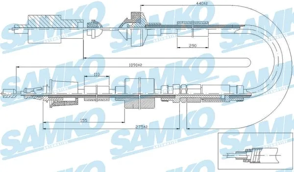 Cable Pull, clutch control (C0470C)