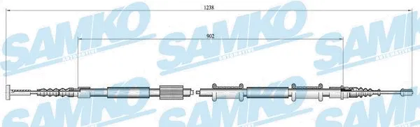 Cable Pull, parking brake (C0340B)