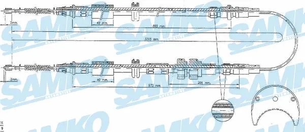 Cable Pull, parking brake (C1430B)