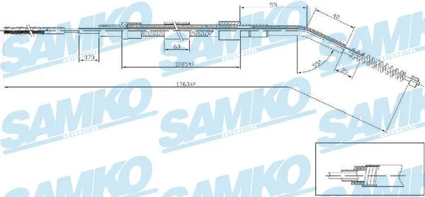 Cable Pull, parking brake (C0068B)