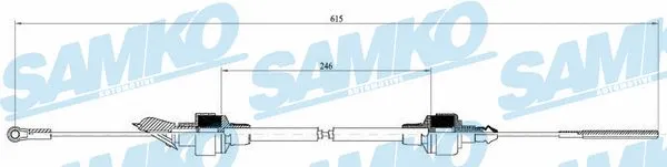Cable Pull, clutch control (C0108C)