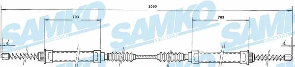 Cable Pull, parking brake (C0170B)