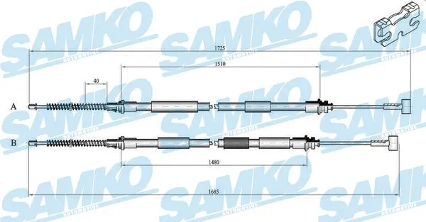 Cable Pull, parking brake (C0235B)