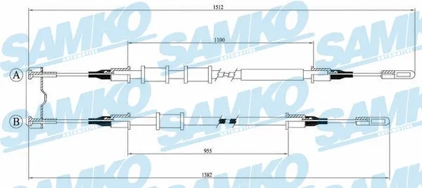 Cable Pull, parking brake (C0585B)