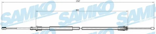 Cable Pull, parking brake (C0100B)