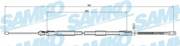 Cable Pull, parking brake (C0945B)