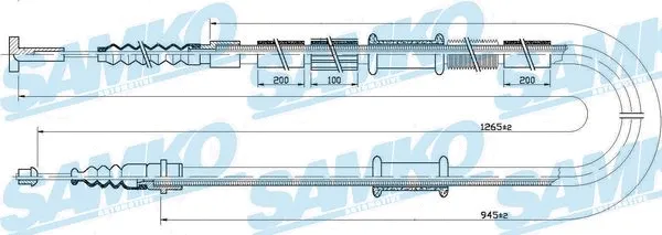 Cable Pull, parking brake (C0341B)