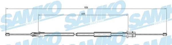 Cable Pull, parking brake (C0798B)