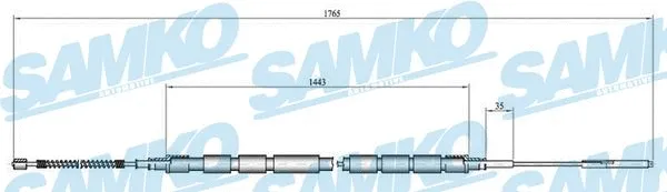 Cable Pull, parking brake (C0657B)