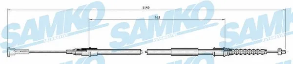Cable Pull, parking brake (C0551B)