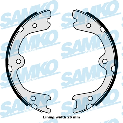 Brake Shoe Set, parking brake (89880)