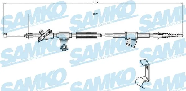 Cable Pull, parking brake (C0347B)