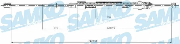 Cable Pull, parking brake (C0715B)