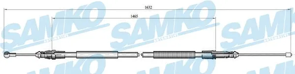 Cable Pull, parking brake (C1040B)