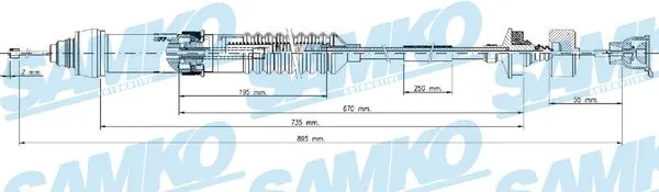 Cable Pull, clutch control (C0016C)