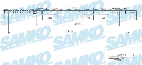Cable Pull, parking brake (C0609B)