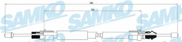 Cable Pull, parking brake (C0628B)