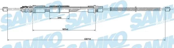 Cable Pull, parking brake (C1463B)