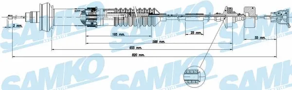 Cable Pull, clutch control (C0153C)