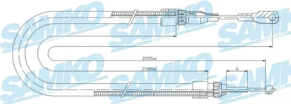 Cable Pull, parking brake (C0399B)