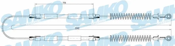 Cable Pull, parking brake (C0773B)