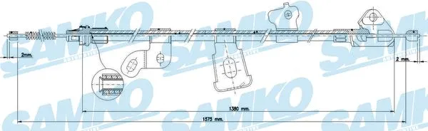 Cable Pull, parking brake (C0890B)