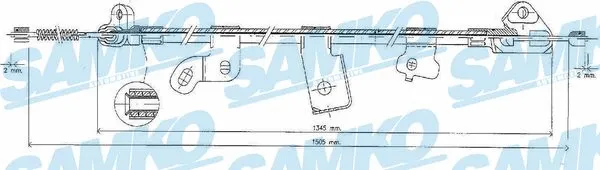 Cable Pull, parking brake (C0891B)