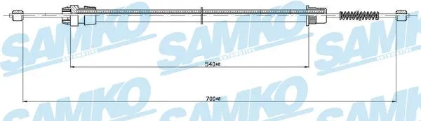 Cable Pull, parking brake (C0736B)