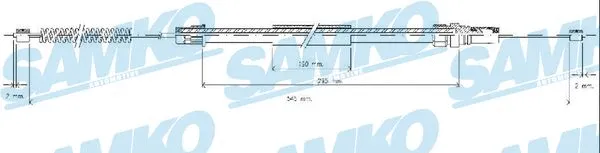 Cable Pull, parking brake (C0629B)