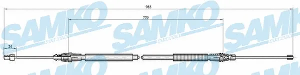 Cable Pull, parking brake (C0759B)