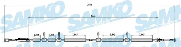 Cable Pull, parking brake (C0990B)