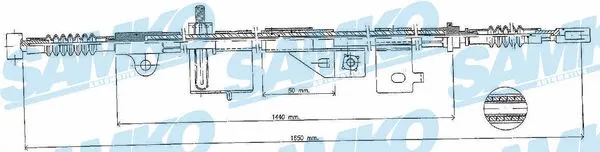 Cable Pull, parking brake (C0500B)