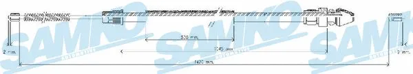 Cable Pull, parking brake (C0369B)