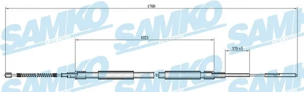 Cable Pull, parking brake (C0306B)
