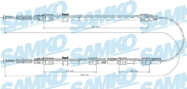 Cable Pull, parking brake (C0298B)