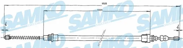 Cable Pull, parking brake (C0664B)