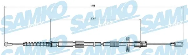 Cable Pull, parking brake (C0050B)