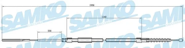 Cable Pull, parking brake (C0083B)
